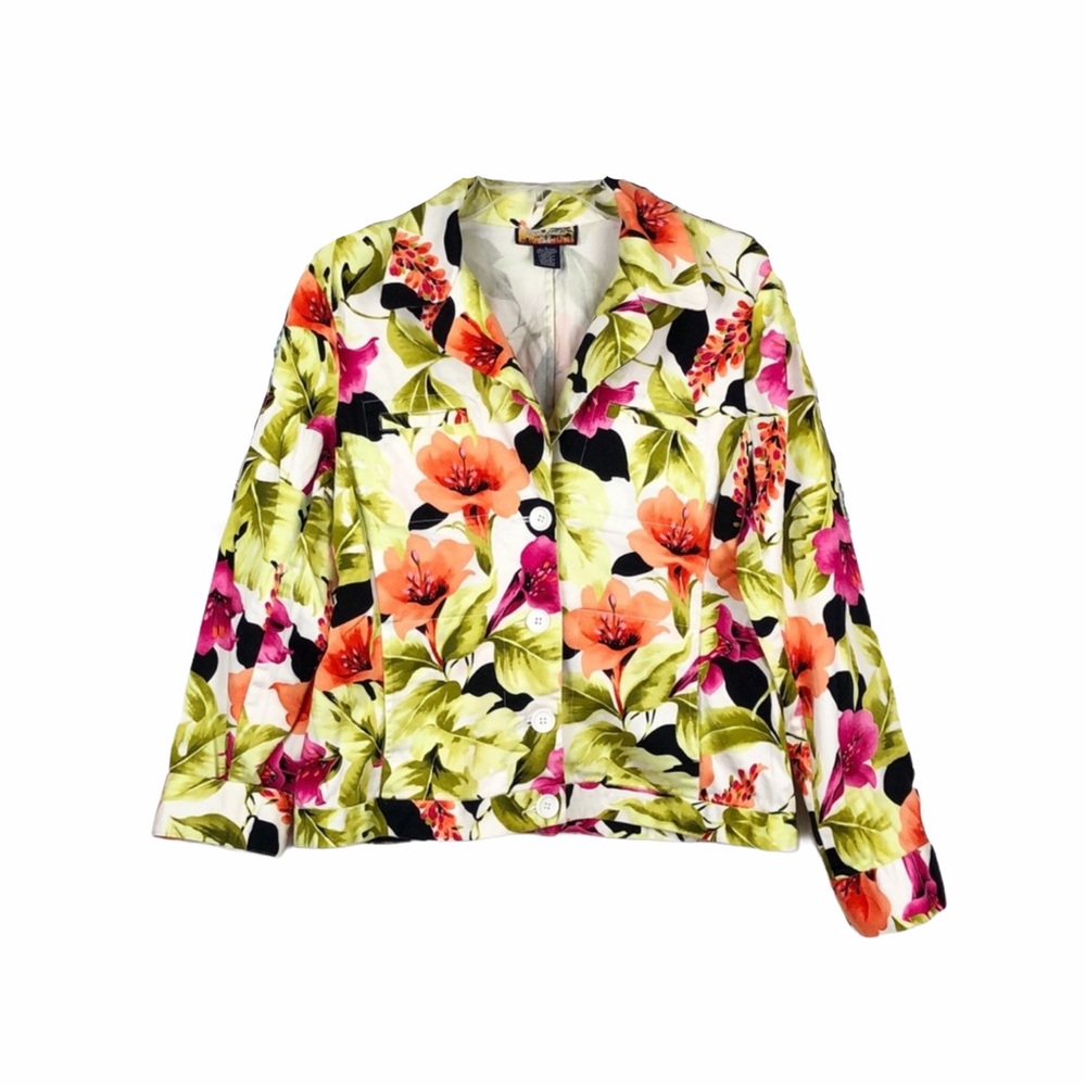 Bright Floral Tropical Jacket Havana Jack's Cafe